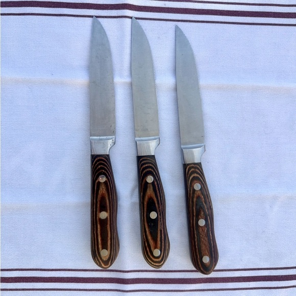Rancher's Reserve Steak Knives Forged 5” Blade Wood Handle - Picture 3 of 6
